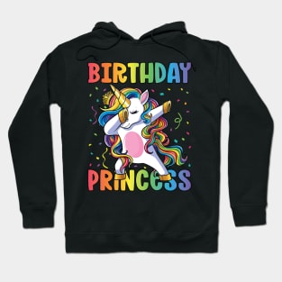 Birthday Princess Shirt Dabbing Unicorn Girl Hoodie